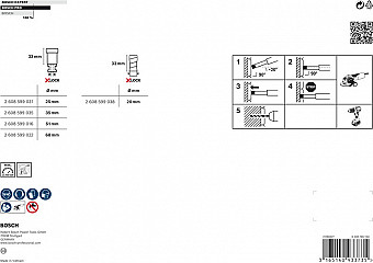 Komplet vrtalnih kron PRO Ceramic dry X-Lock, 68 x 33, 51 x 33, 35 x 33, 25 x 33, 20 x 33 mm, 5 kosov