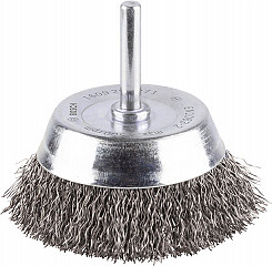 Lončasta žična ščetka PRO Metal clean, ravno vpenjalno steblo, 70 x 0,2 mm