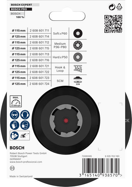 115-milimetrski podporni krožnik PRO Backing Pad X-Lock, sprijemalni sistem