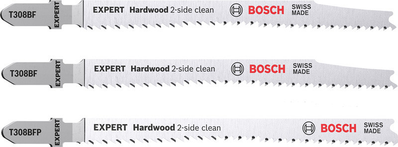 2-delni kompleti listov za vbodno žago EXPERT ‘Hardwood 2-side clean‘ T308BF/BFP