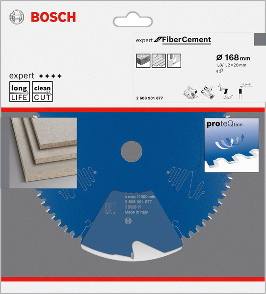 Expert for Fiber Cement 168 x 20 x 1,8/1,2 mm, T4