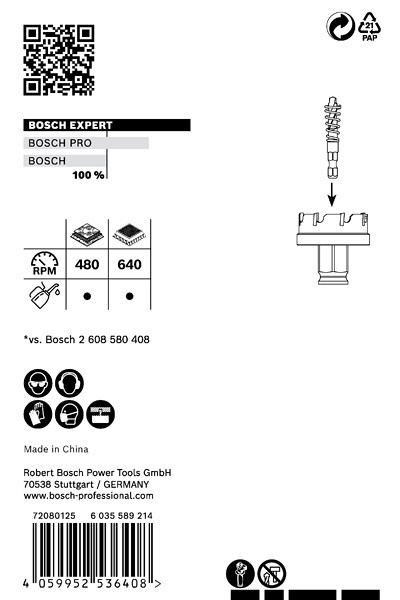 Žaga za izrezovanje lukenj EXPERT Sheet Metal, 25 x 5 mm