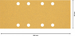 10-delni komplet brusnih papirjev z 8 luknjami EXPERT C470 za vibracijske brusilnike, 93 x 230 mm, G 60