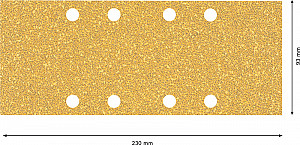 10-delni komplet brusnih papirjev z 8 luknjami EXPERT C470 za vibracijske brusilnike, 93 x 230 mm, G 40