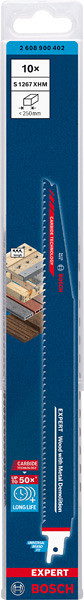 10-delni komplet listov za sabljasto žago EXPERT Wood with Metal Demolition S1267XHM