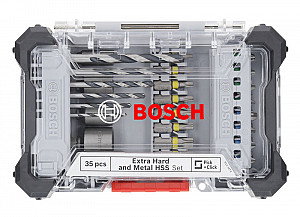 35-delni komplet vijačnih nastavkov Extra Hard in kovinskih svedrov HSS