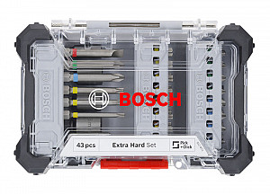 43-delni komplet vijačnih nastavkov Extra Hard, razstavno stojalo