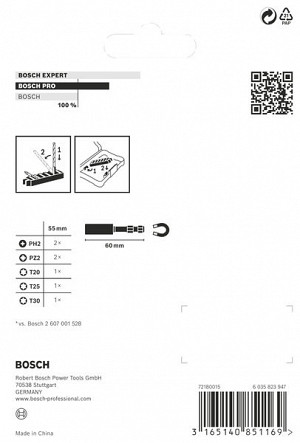 8-delni komplet PRO Impact Set s standardnim držalom in škatlo Pick and Click, PH2 (2x), PZ2 (2x), T20, T25, T30, BH