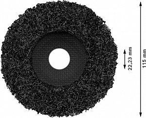 Čistilna plošča PRO N377, 115 mm, 22,23 mm