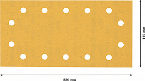 EXPERT C470 brusni papir s 14 luknjami za ekscentrične brusilnike, 115 x 230 mm, G 240, 10 kosov