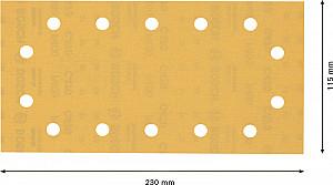 EXPERT C470 brusni papir s 14 luknjami za ekscentrične brusilnike, 115 x 230 mm, G 400, 10 kosov