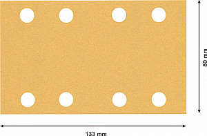 EXPERT C470 komplet brusnih papirjev 80 x 133 mm, G 60/120/180, 10 kosov