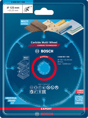 EXPERT Carbide Multi Wheel rezalna plošča, 125 mm, 22,23 mm