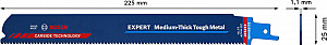 EXPERT ‘Medium-Thick Tough Metal’ S 1155 HHM list za sabljasto žago, 1 kos
