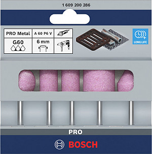 Komplet brusov s steblom PRO Steel, 25 x 24; 15 x 30; 15 x 30; 25 x 25; 20 x 25 mm, G60; G60; G60; G60; G60, 5-delni