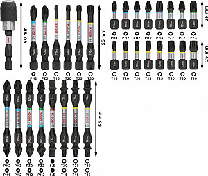 Komplet vijačnih nastavkov PRO Impact, 31-delni