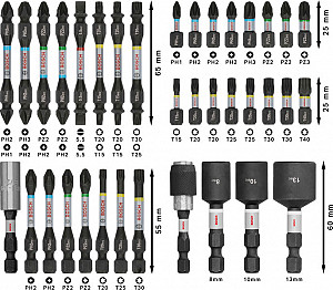 Komplet vijačnih nastavkov PRO Impact, 36-delni