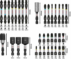 Komplet vijačnih nastavkov PRO Impact, 35-delni