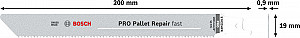 List PRO Pallet Repair fast S1022HFR, 0,9 x 19 x 200 mm, 100 kosov