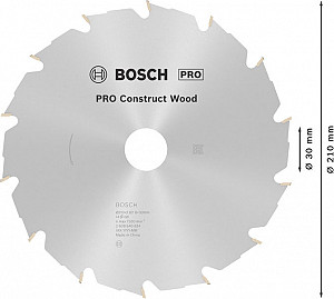 List za krožno žago PRO Construct Wood, 210 x 2,8 x 30 mm