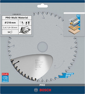 List za krožno žago PRO Multi Material, 210 x 2,4 x 30 mm