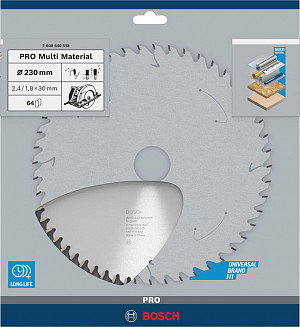 List za krožno žago PRO Multi Material, 230 x 2,4 x 30 mm