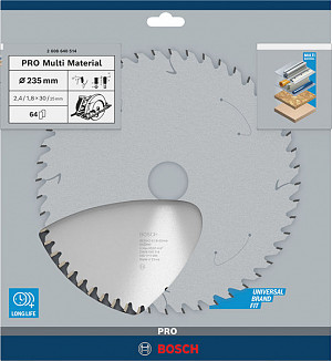 List za krožno žago PRO Multi Material, 235 x 2,4 x 30 mm