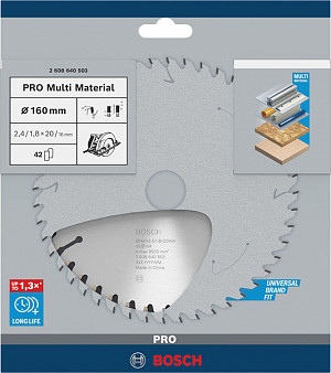 List za krožno žago PRO Multi Material, 160 x 2,4 x 20 mm