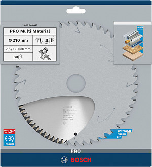 List za krožno žago PRO Multi Material, 210 x 2,5 x 30 mm