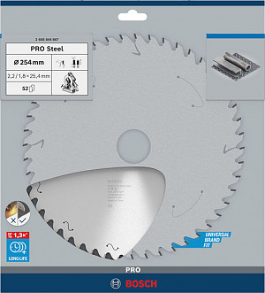 List za krožno žago PRO Steel, električni, 254 x 2,2 x 25,4 mm, T52