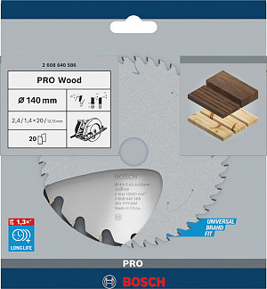 List za krožno žago PRO Wood, 140 x 2,4 x 20 mm, T20