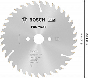 List za krožno žago PRO Wood, 150 x 2,4 x 20 mm, T36