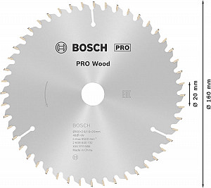 List za krožno žago PRO Wood, 160 x 2,6 x 20 mm, T48