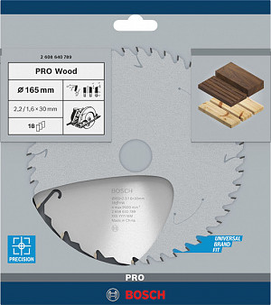 List za krožno žago PRO Wood, 165 x 2,2 x 30 mm, T18