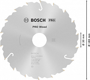 List za krožno žago PRO Wood, 165 x 2,2 x 30 mm, T18