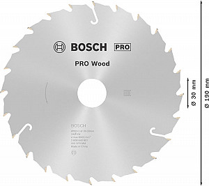 List za krožno žago PRO Wood, 190 x 2,4 x 30 mm, T24