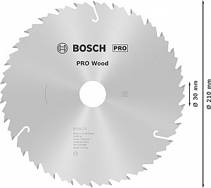 List za krožno žago PRO Wood, 210 x 2,4 x 30 mm, T30