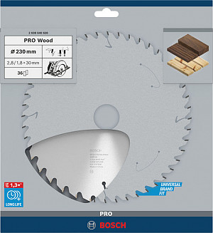 List za krožno žago PRO Wood, 230 x 2,8 x 30 mm, T36