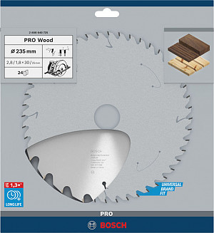 List za krožno žago PRO Wood, 235 x 2,8 x 30 mm, T24
