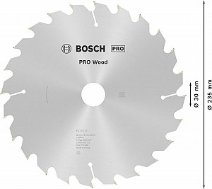 List za krožno žago PRO Wood, 235 x 2,8 x 30 mm, T24