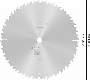 List za krožno žago PRO Wood, 450 x 3,8 x 30 mm