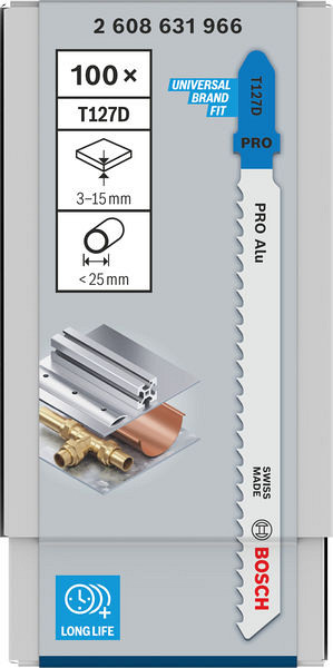 List za vbodno žago PRO Alu T127D, 100 mm, 100 kosa