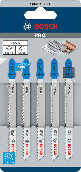 List za vbodno žago PRO Alu T127D, 100 mm, 5 kosa