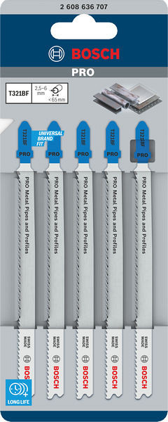 List za vbodno žago PRO Metal Pipes and Profiles T321BF 132 mm, 5 kosov