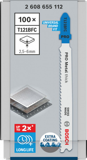 List za vbodno žago PRO Metal thick T121BFC, 92 mm, 100 kosov