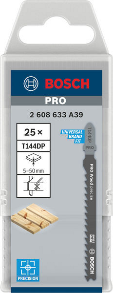 List za vbodno žago PRO Wood precise T144DP, 100 mm, 25 kosov