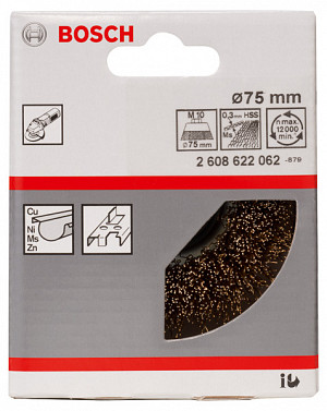 Lončasta ščetka PRO Multi Material clean, 75 x 0,3 mm, navoj