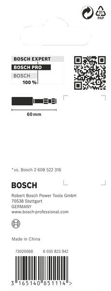 PRO držalo za vijačne nastavke Impact, 60 mm