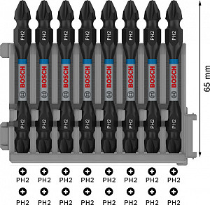 PRO Impact Set z držalom Quick Change in škatlo Pick and Click, PH2, PZ2, T15, T20, T25, T30, QC BH, 50 mm, 8 kosov