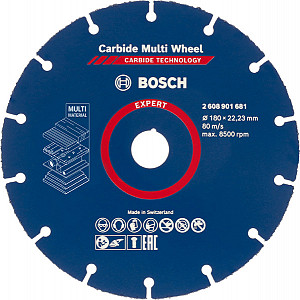 Rezalna plošča EXPERT Carbide Multi Wheel, 180 mm, 22,23 mm